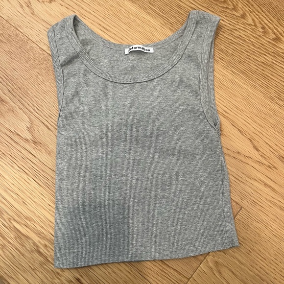 Reformation Adel tank cropped heather grey size XS - Picture 3 of 6